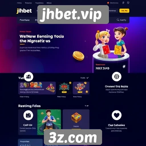 Características do design do site jhbet.vip